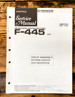 Pioneer F-445 Tuner Add. Service Manual *Original*