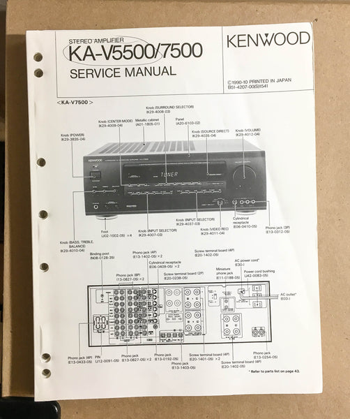 Kenwood KA-V5500 KA-V7500 Amplifier  Service Manual *Original*