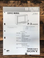 Sony KV-1928RA TV  Service Manual *Original*