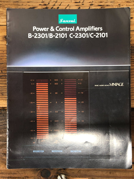 Sansui B-2301 B-2101 C-2301 C-2101 Amplifier  12 pg Dealer Brochure *Orig*