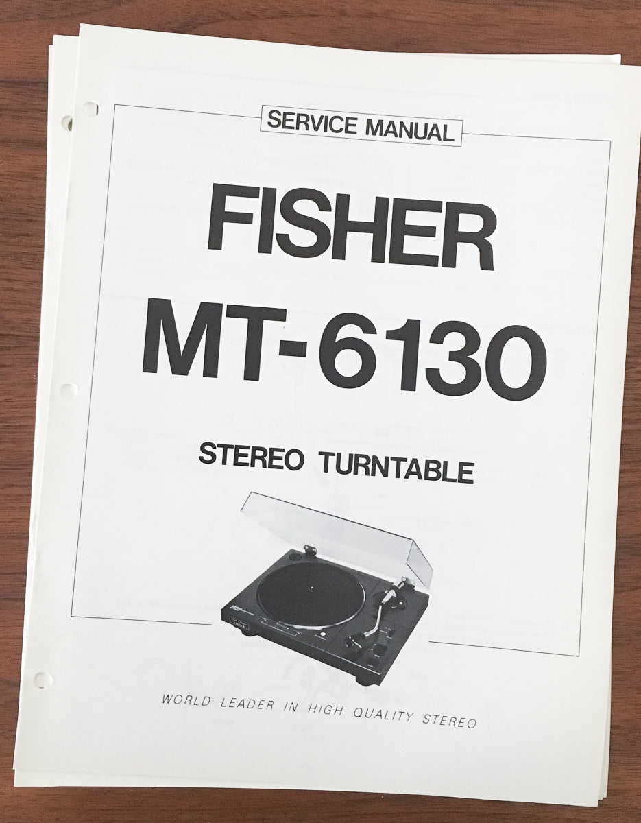 Fisher MT-6130 Record Player / Turntable Service Manual *Original*