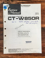 Pioneer CT-W850R Cassette Deck  Service Manual *Original*