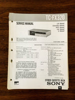 Sony TC-FX320 Cassette Service Manual *Original*