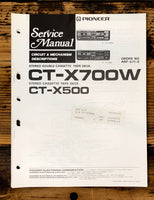 Pioneer CT-X500 CT-X700W Cassette Service Manual *Original*