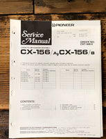 Pioneer CX-156 A B Cassette Mechanism  Service Manual *Original*