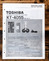 Toshiba KT-4055 Cassette Player Service Manual *Original*