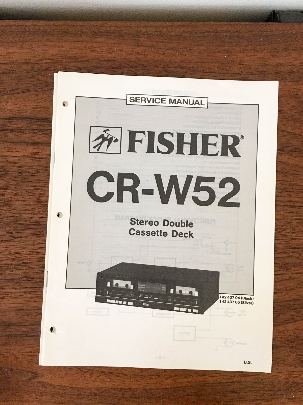 Fisher CR-W52 Cassette Service Manual *Original*