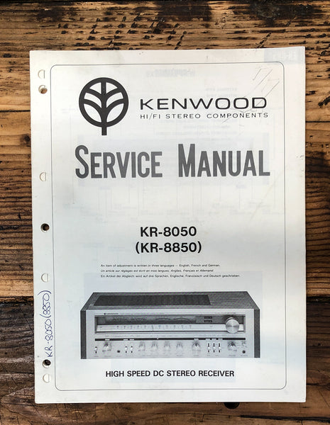 Kenwood KR-8050 KR-8850 Receiver  Service Manual *Original*