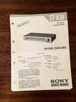 Sony ST-A30 Tuner Preliminary Service Manual *Original*