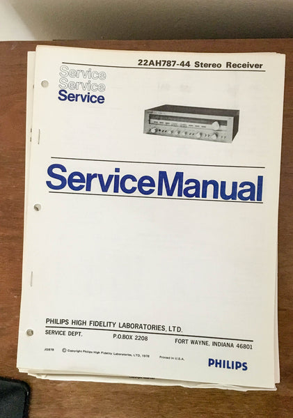 Philips 22AH787 /44 RECEIVER  Service Manual *Original*