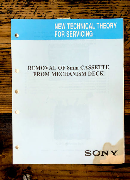 Sony Removal 8MM Cassettefrom Mechanism   Service Manual *Original*