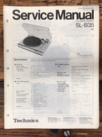 Technics SL-B35 Record Player / Turntable  Service Manual *Original*