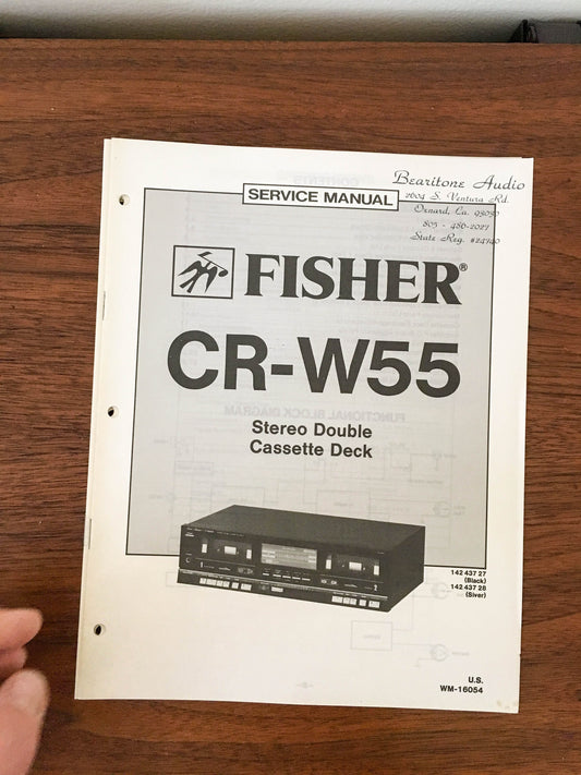 Fisher CR-W55 Cassette Service Manual *Original*