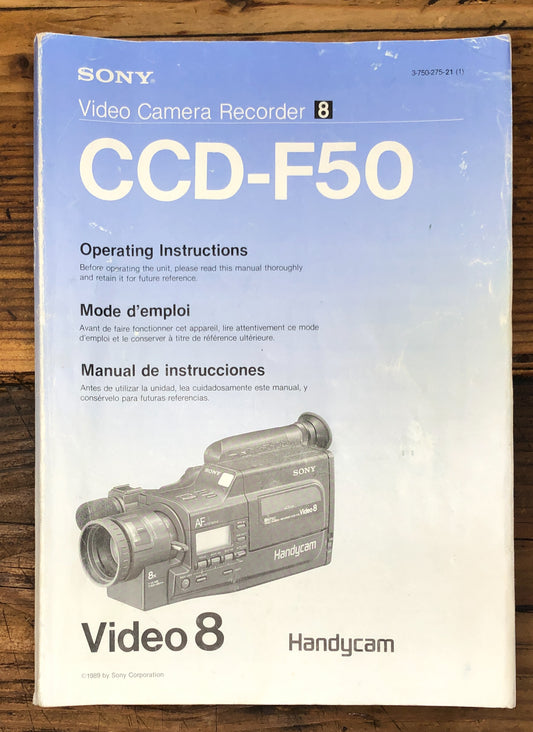 Sony CCD-F50 Video Camera  Owners / User Manual *Original*