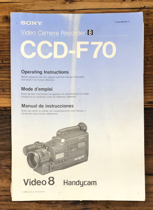 Sony CCD-F70 Video Camera  Owners / User Manual *Original*