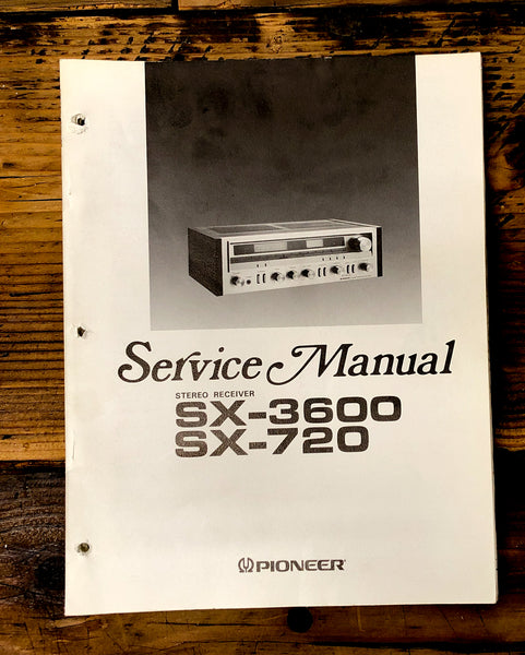 Pioneer SX-720 SX-3600 Receiver Service Manual *Original*