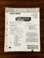 Sony TC-FX420R TC-FX422R Cassette Service Manual *Original*