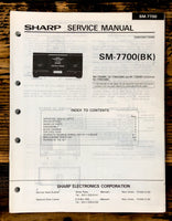 Sharp SM-7700 Amplifier Service Manual *Original*