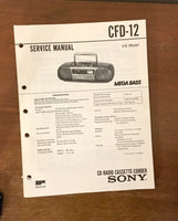 Sony CFD-12 BOOMBOX RADIO  Service Manual *Original*