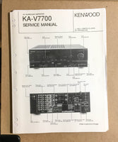 Kenwood KA-V7700 Amplifier  Service Manual *Original*