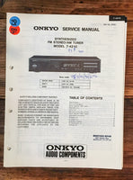 Onkyo T-4210 Tuner  Service Manual *Original*