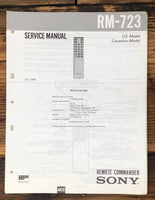 Sony RM-723 Remote Control  Service Manual *Original*