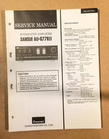 Sansui AU-G77X II / 2 Amplifier  Service Manual *Original*