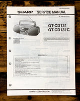 Sharp QT-CD131 QT-CD131C Radio Service Manual *Original*