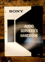 Sony "Audio Servicers Handbook" 42 pg. 1979   Service Book *Original*