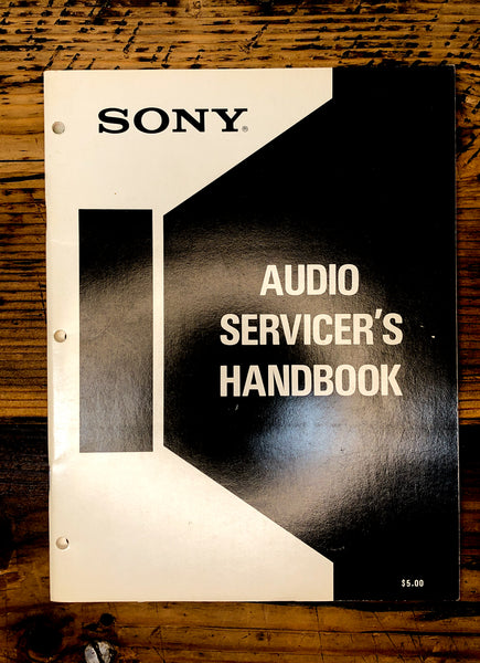 Sony "Audio Servicers Handbook" 42 pg. 1979   Service Book *Original*