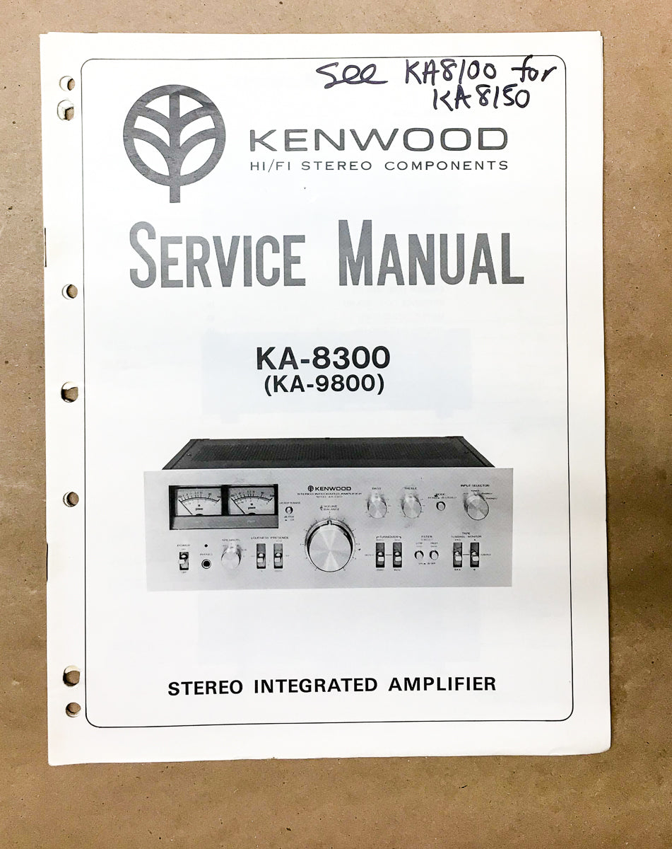 Kenwood KA-8300 KA-9800 Integrated Amplifier Service Manual *Original*