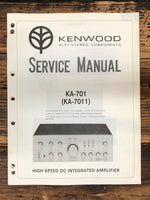 Kenwood KA-701 KA-7011 Amplifier  Service Manual *Original*