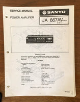 Sanyo JA 667AV 667 AV Amplifier Service Manual *Original*