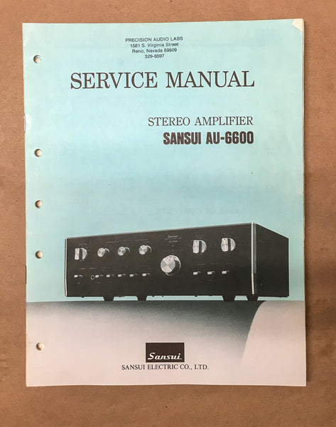 Sansui AU-6600 Amplifier Service Manual *Original*