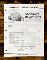 Sharp QT-CD161 QT-CD141 Radio Service Manual *Original*
