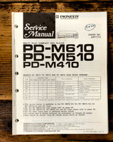 Pioneer PD-M610 -M510 -M410 CD Player Service Manual *Original*