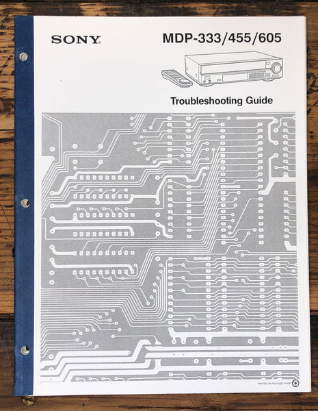 Sony MDP-333 -455 -605 MD  Troubleshooting Manual *Original*