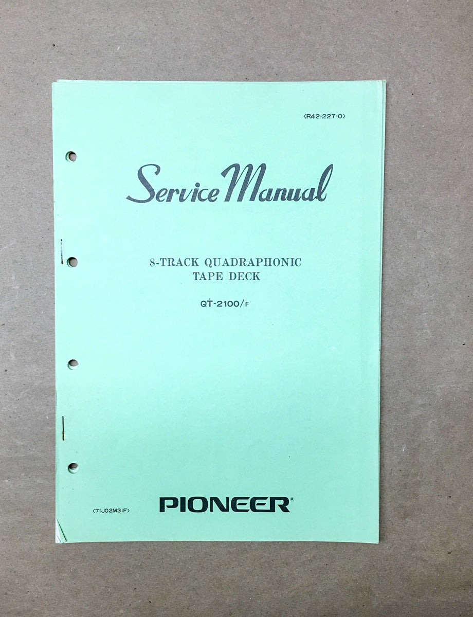 Pioneer QT-2100 Tape Deck  Service Manual *Original*