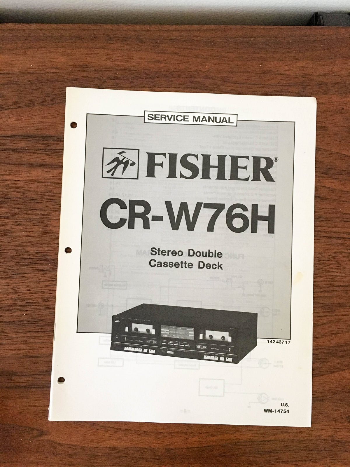 Fisher CR-W76H Cassette Service Manual *Original*