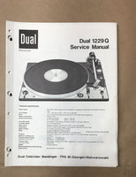 Dual Model 1229Q Record Player / Turntable Service Manual *Original* #2