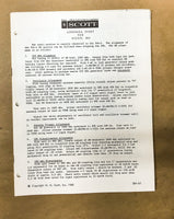 H.H. Scott Model 384 Receiver Addenda Sheet *Original*