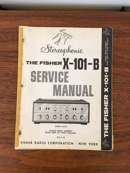 Fisher X-101-B Amplifier Service Manual *Original* – Vintage Audio ...