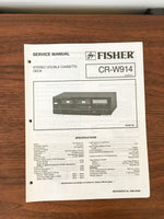 Fisher CR-W914 Cassette Service Manual *Original*