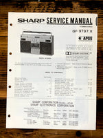 Sharp GF-9797 GF-9797X Radio / Boombox  Service Manual *Original*