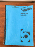 B&O Bang Olufsen Beocord 5000 Cassette Service Manual *Original*