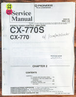 Pioneer CX-770 CX-770S Preamp / Preamplifier  Service Manual *Original*