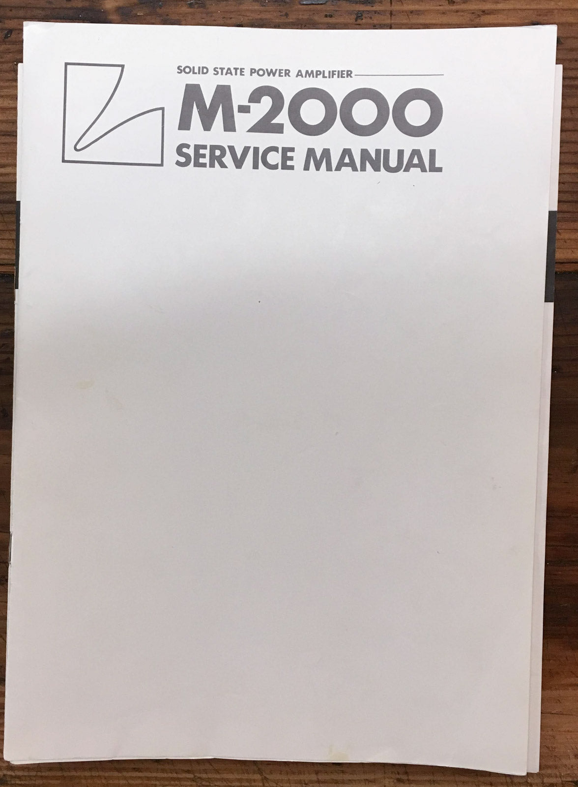 Luxman M-2000 Amplifier  Service Manual *Original*