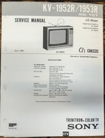 Sony KV-1952R -1953R TV  Service Manual *Original*