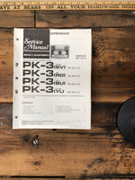 Pioneer PK-3 Cassette Service Manual *Original*