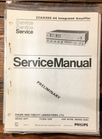 Philips 22AH388-44 388 Amplifier  Prelim. Service Manual *Original*